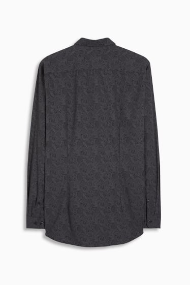 Home - Camisa formal - slim fit - Kent - fàcil de planxar - negre