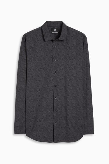 Home - Camisa formal - slim fit - Kent - fàcil de planxar - negre