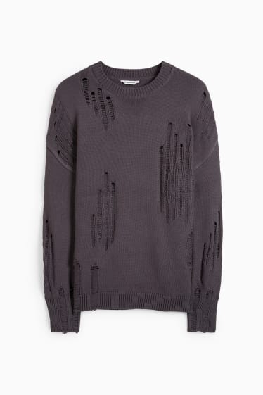 Damen - Pullover - dunkelgrau