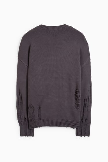 Damen - Pullover - dunkelgrau