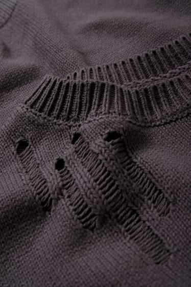 Damen - Pullover - dunkelgrau