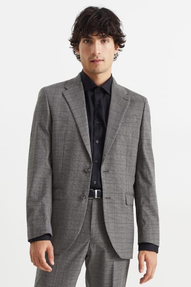 Men - Mix-and-match tailored jacket - regular fit - Flex - LYCRA® - gray-melange