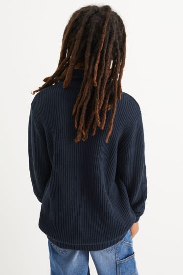 Children - Jumper - ribbed - dark blue