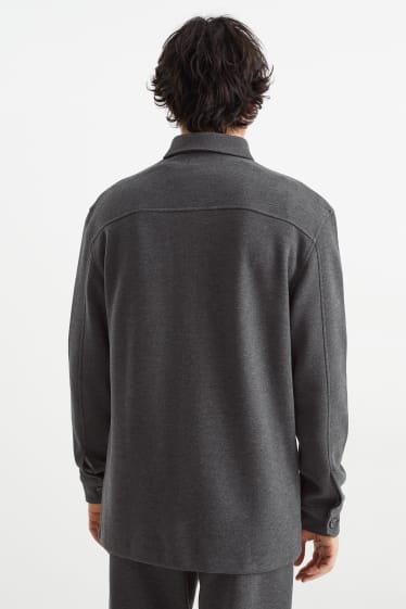 Herren - Hemdjacke - dunkelgrau
