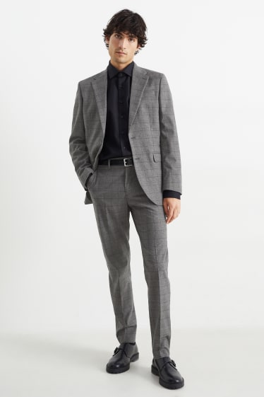 Men - Mix-and-match trousers - regular fit - Flex - stretch - gray-melange