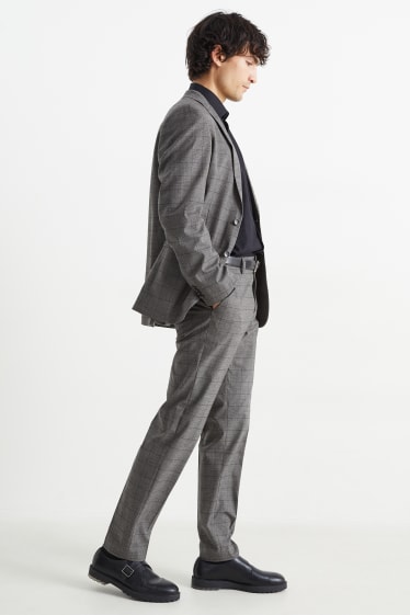 Hommes - Pantalon de costume - regular fit - Flex - matière extensible - gris chiné
