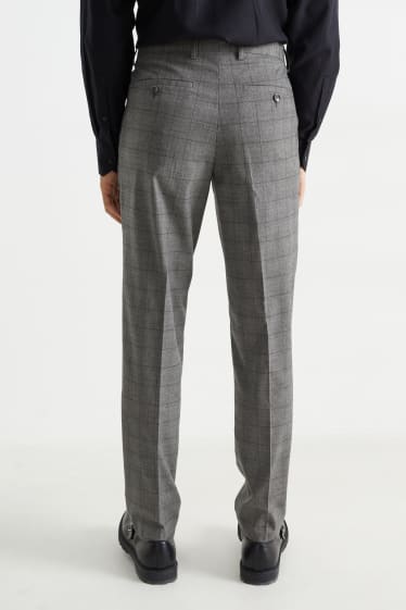 Hombre - Pantalón de vestir - colección modular - regular fit - Flex - stretch - gris jaspeado