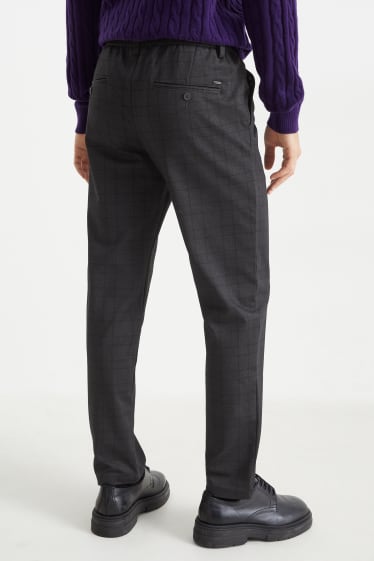 Home - Pantalons - tapered fit - Flex - quadres - negre