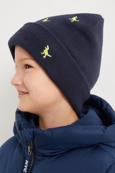 Enfants garçons - Dinosaure - bonnet - bleu foncé