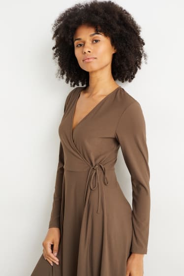 Femmes - Robe portefeuille - marron