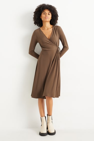 Femmes - Robe portefeuille - marron
