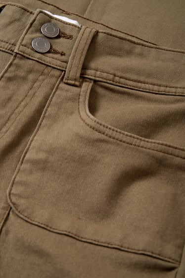 Dona - Pantalons - low waist - bootcut fit - caqui