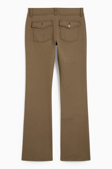 Dona - Pantalons - low waist - bootcut fit - caqui