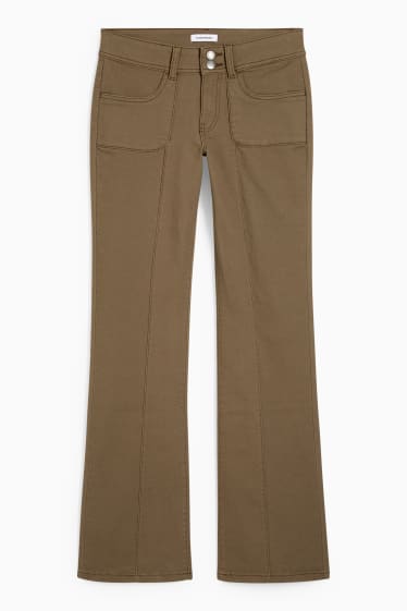 Dona - Pantalons - low waist - bootcut fit - caqui