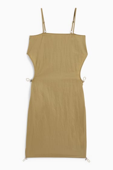 Damen - Figurbetontes Kleid - hellbraun