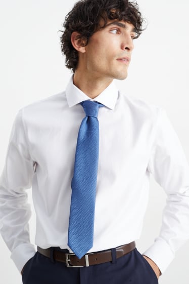 Hombre - Corbata de seda - azul oscuro