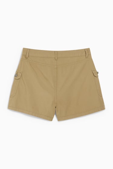 Dames - CLOCKHOUSE - cargoshort - low waist - lichtbruin