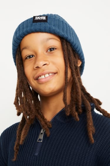 Children - Knitted hat - dark blue