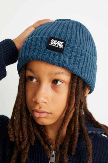 Children - Knitted hat - dark blue