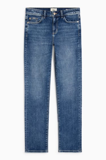 Femmes - Jean coupe droite - mid-waist - LYCRA® - jean bleu