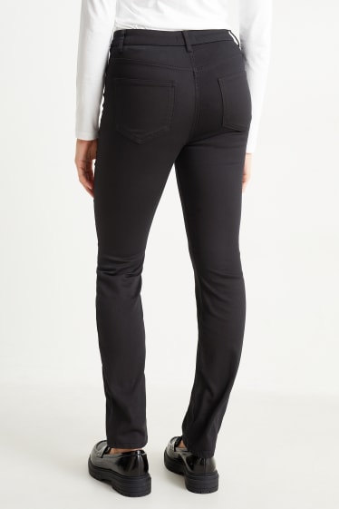 Dames - Broek - high waist - slim fit - zwart