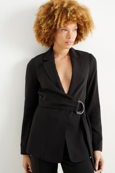 Femmes - Blazer - regular fit - noir