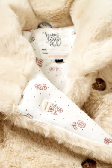 Neonate - Giacca di ecopelliccia per neonate - beige