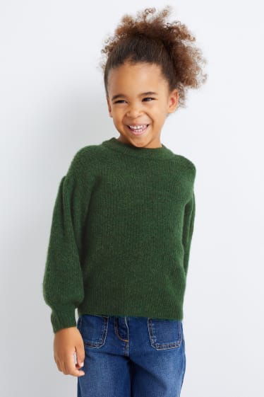 Kinder - Pullover - dunkelgrün