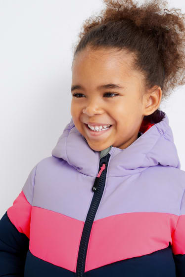 Enfants filles - Veste de ski à capuche - violet