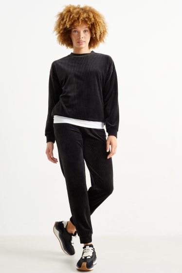 Dona - Pantalons de xandall bàsics - negre