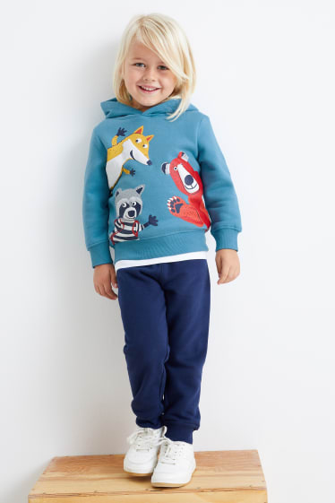 Kinder Buben - Set - Hoodie und Jogginghose - 2 teilig - blau