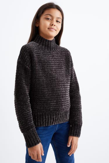 Children - Chenille jumper - gray