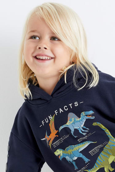 Enfants garçons - Dinosaure - sweat à capuche - bleu foncé