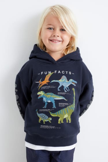Enfants garçons - Dinosaure - sweat à capuche - bleu foncé