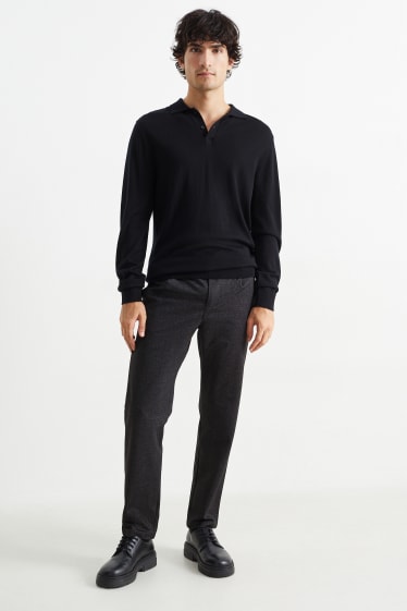 Uomo - Pantaloni - tapered fit - Flex - nero