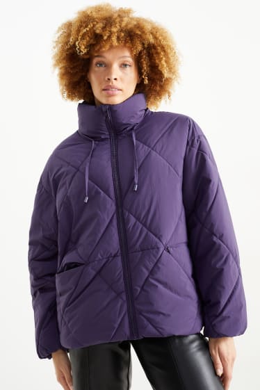 Women - Quilted jacket - purple