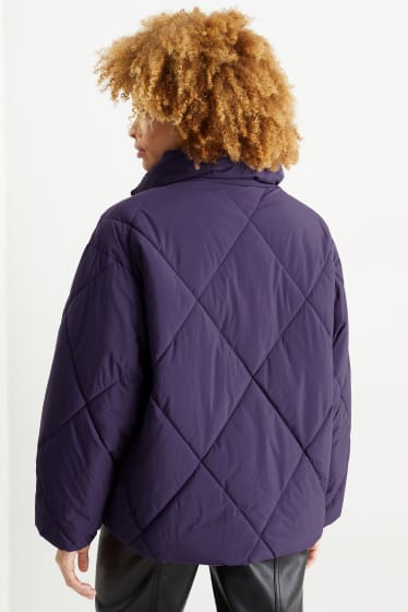 Women - Quilted jacket - purple