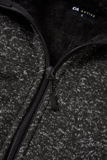 Damen - Sweatjacke mit Kapuze - schwarz