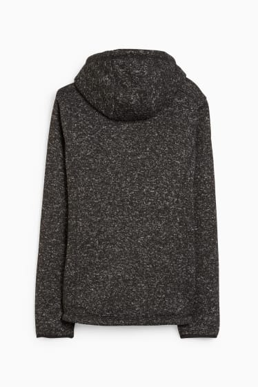 Damen - Sweatjacke mit Kapuze - schwarz