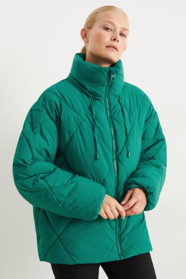 Damen - Steppjacke - dunkelgrün
