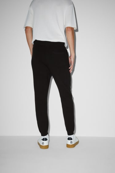 Men - Knitted trousers - black