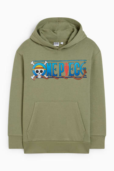 Niños - One Piece - sudadera con capucha - verde