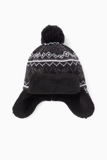 Hommes - Bonnet de maille - noir