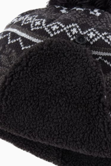 Hommes - Bonnet de maille - noir
