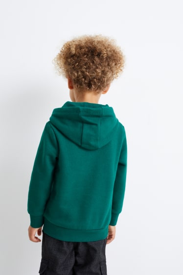 Kinder Buben - Weihnachts-Hoodie - Rudolf - dunkelgrün