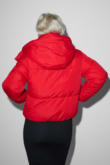 Ragazzi e giovani - CLOCKHOUSE - giacca trapuntata con cappuccio - rosso chiaro