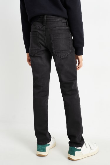 Kinder Buben - Slim Jeans - Thermojeans - Jog Denim - dunkeljeansgrau