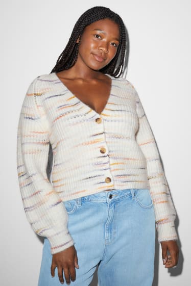 Damen - Strickjacke - cremeweiß