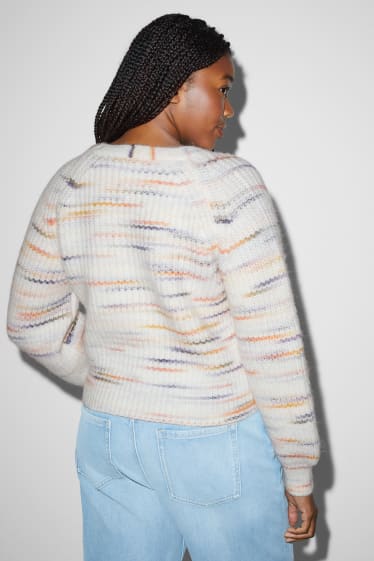Damen - Strickjacke - cremeweiß