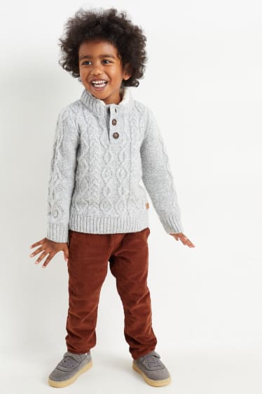 Enfants garçons - Pantalon en velours côtelé - marron